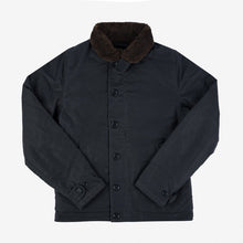 Load image into Gallery viewer, IHM-37-BLK - Oiled Whipcord N1 Deck Jacket - Black