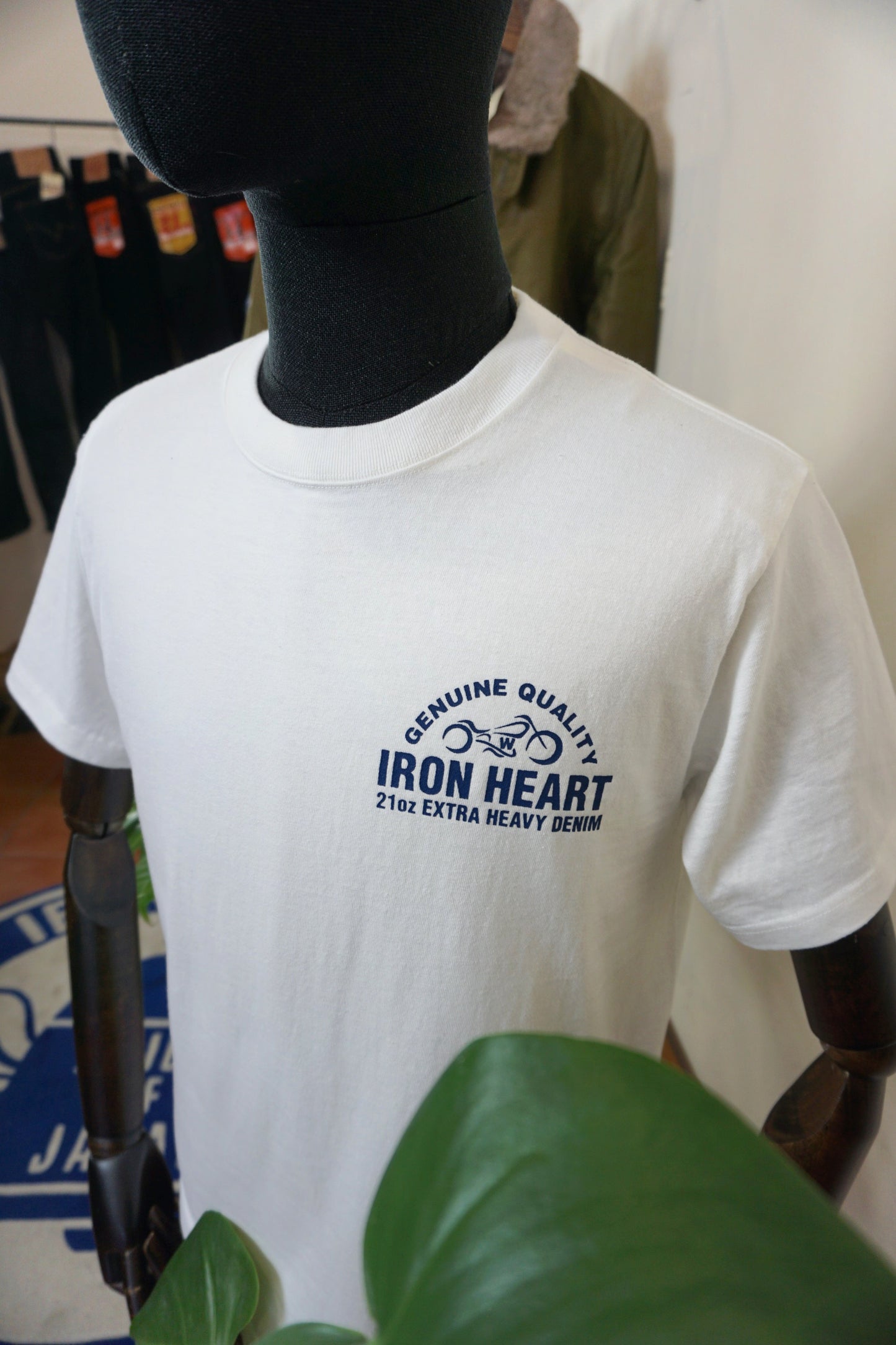 Iron Heart 7.5oz Loopwheel T-Shirt WHITE