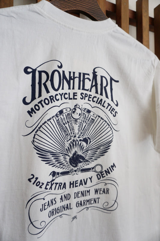 Iron Heart 7.5oz Loopwheel T-Shirt White