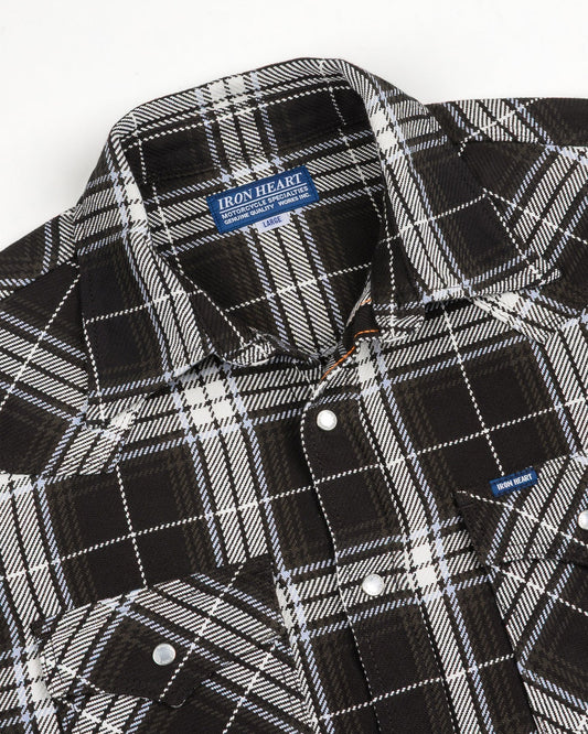 Iron Heart IHSH-439 BLK Review — 9oz Selvedge Flannel Check Western Shirt