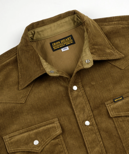 Iron Heart IHSH-398-CAM Review — 11oz Corduroy Western Shirt in Camel