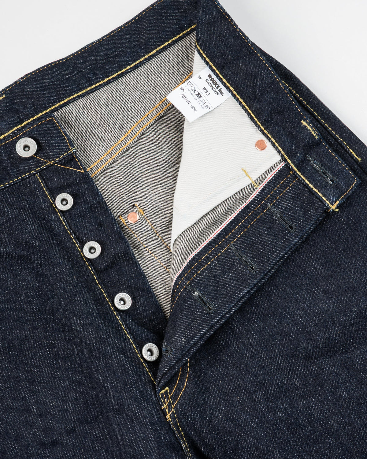 Iron Heart IH-1955S-142 14oz selvedge denim 1955 vintage tapered jeans indigo product photo