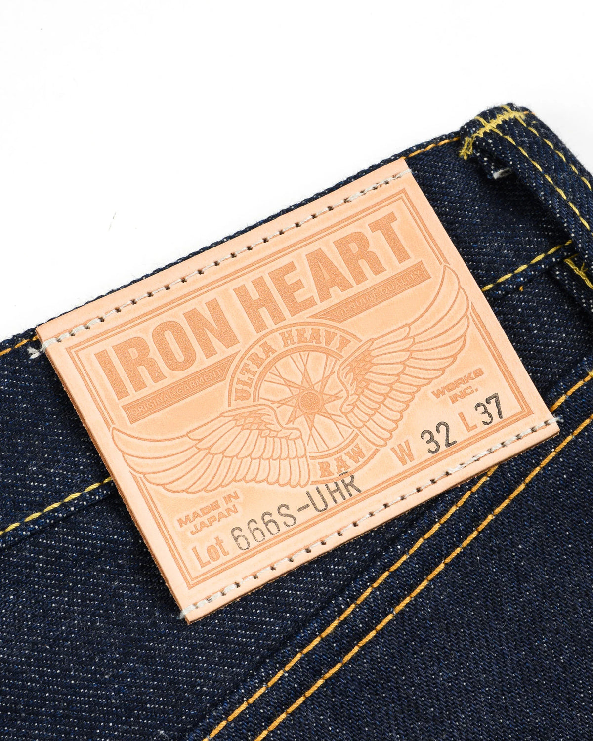 Iron Heart IH-666S-UHR 21oz Ultra Heavy Raw selvedge denim jeans indigo product photo