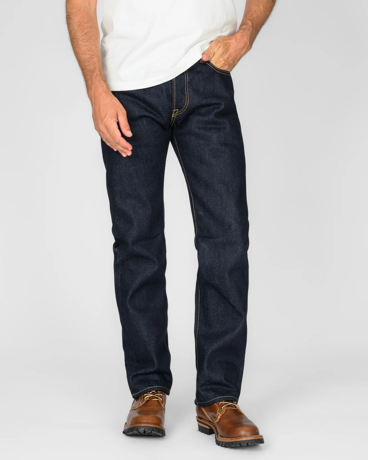Iron Heart IH-666S-UHR 21oz Ultra Heavy Raw selvedge denim jeans indigo detail view