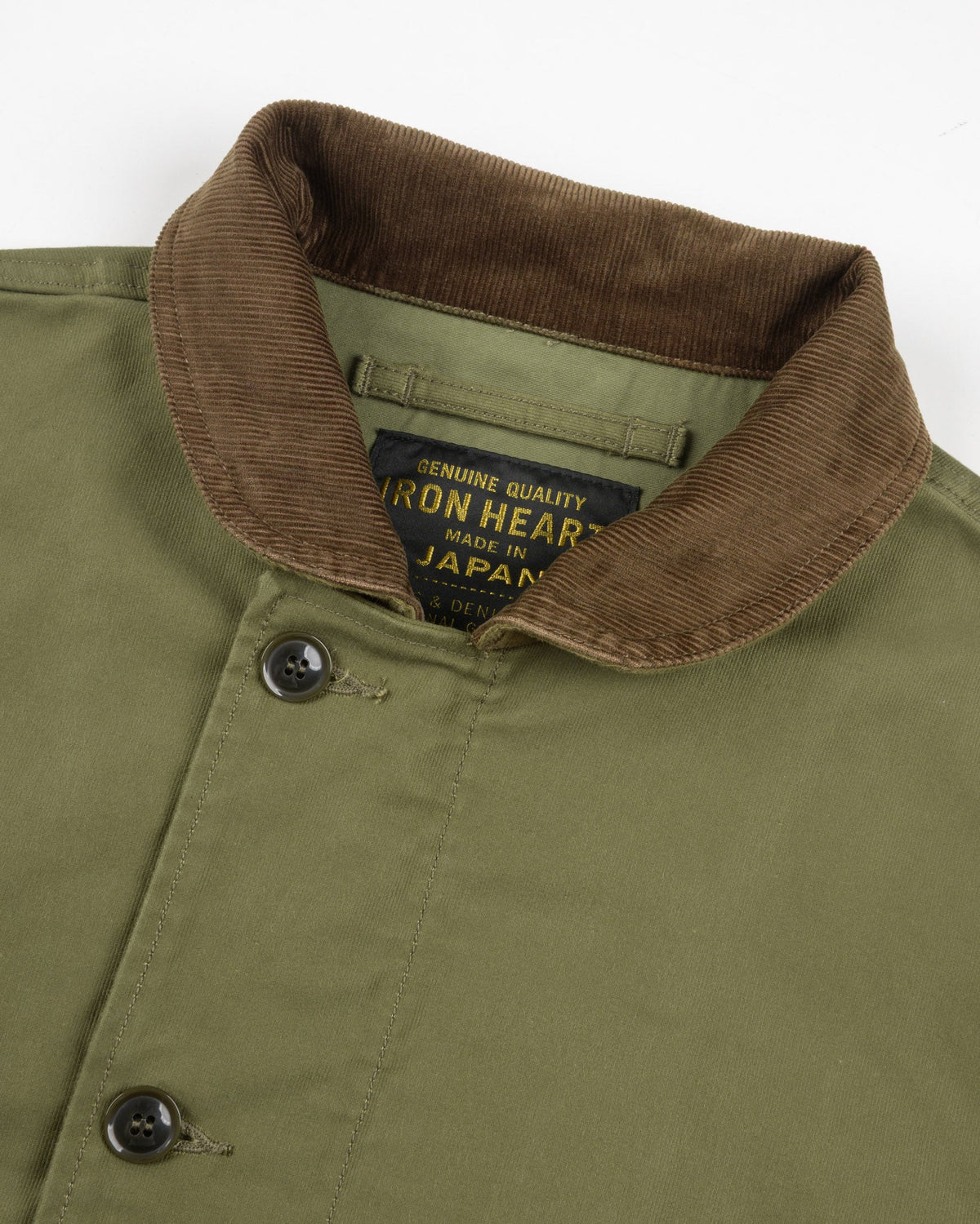 Iron Heart IHM-53-ODG 12oz whipcord N1 deck jacket olive drab green product photo