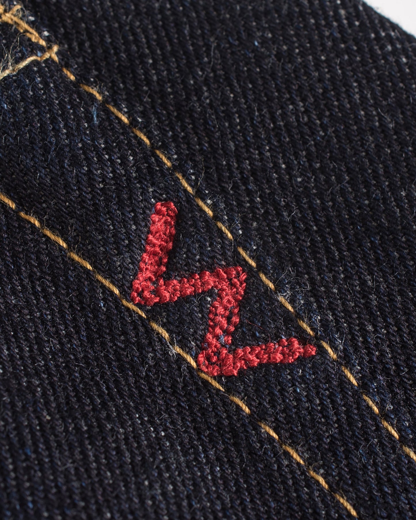 Iron Heart IH-666S-14 14oz selvedge jeans indigo fabric texture close-up