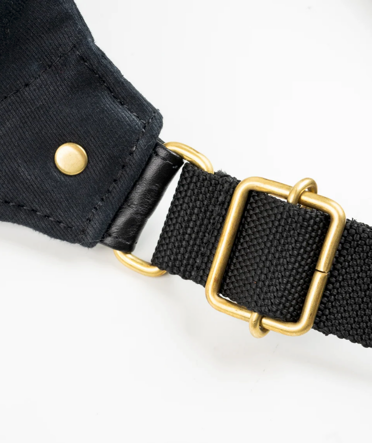 Iron Heart IHE-53 Waist Bag in Black — strap and buckle detail