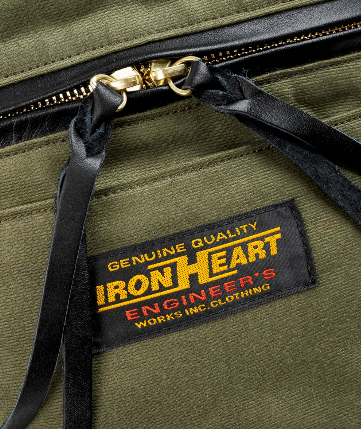 Iron Heart IHE-53 Waist Bag in Olive — detail view