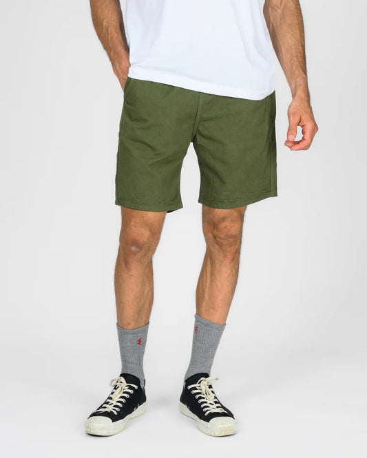 IH-729-OLV Cotton Easy Shorts - Olive