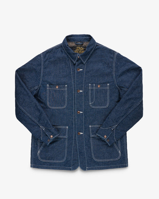 IHJ-149-IND Iron Heart Lined Chore Jacket - Indigo