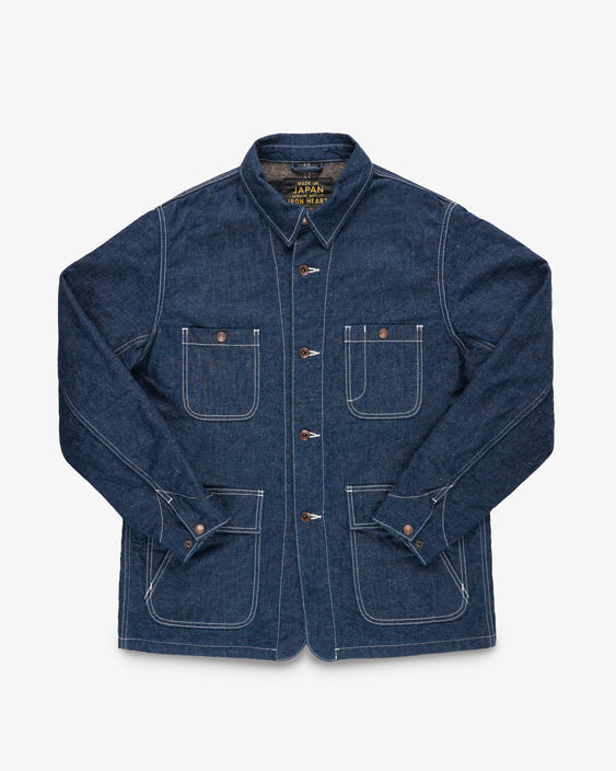 IHJ-149-IND Iron Heart Lined Chore Jacket - Indigo