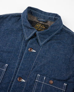 IHJ-149-IND Iron Heart Lined Chore Jacket - Indigo