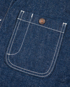 IHJ-149-IND Iron Heart Lined Chore Jacket - Indigo