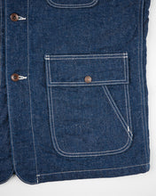 Load image into Gallery viewer, IHJ-149-IND Iron Heart Lined Chore Jacket - Indigo