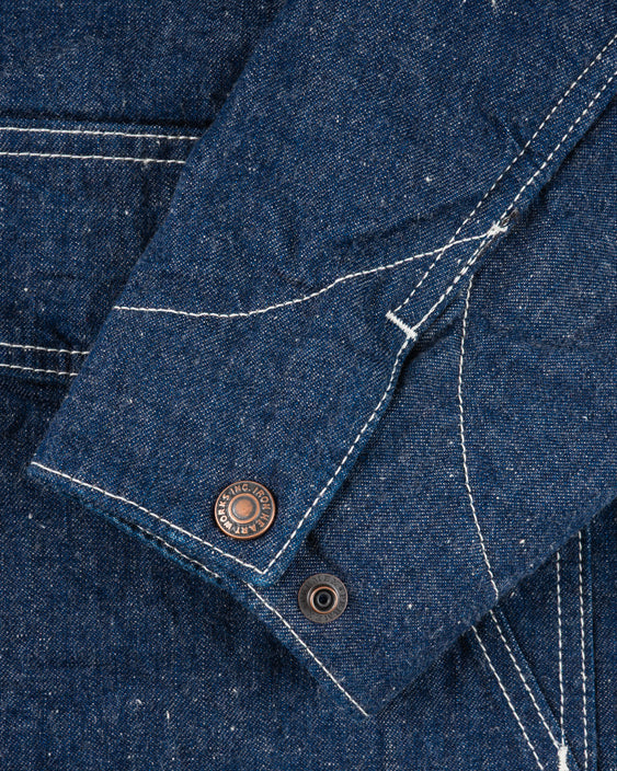 IHJ-149-IND Iron Heart Lined Chore Jacket - Indigo