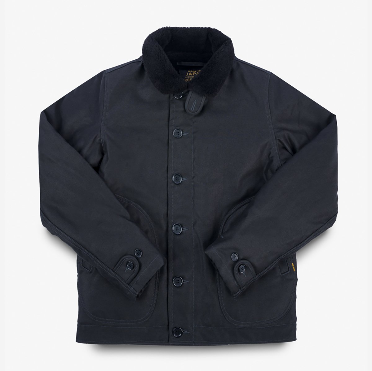 IHM-35-BLK - Oiled Whipcord N1 Deck Jacket - Black