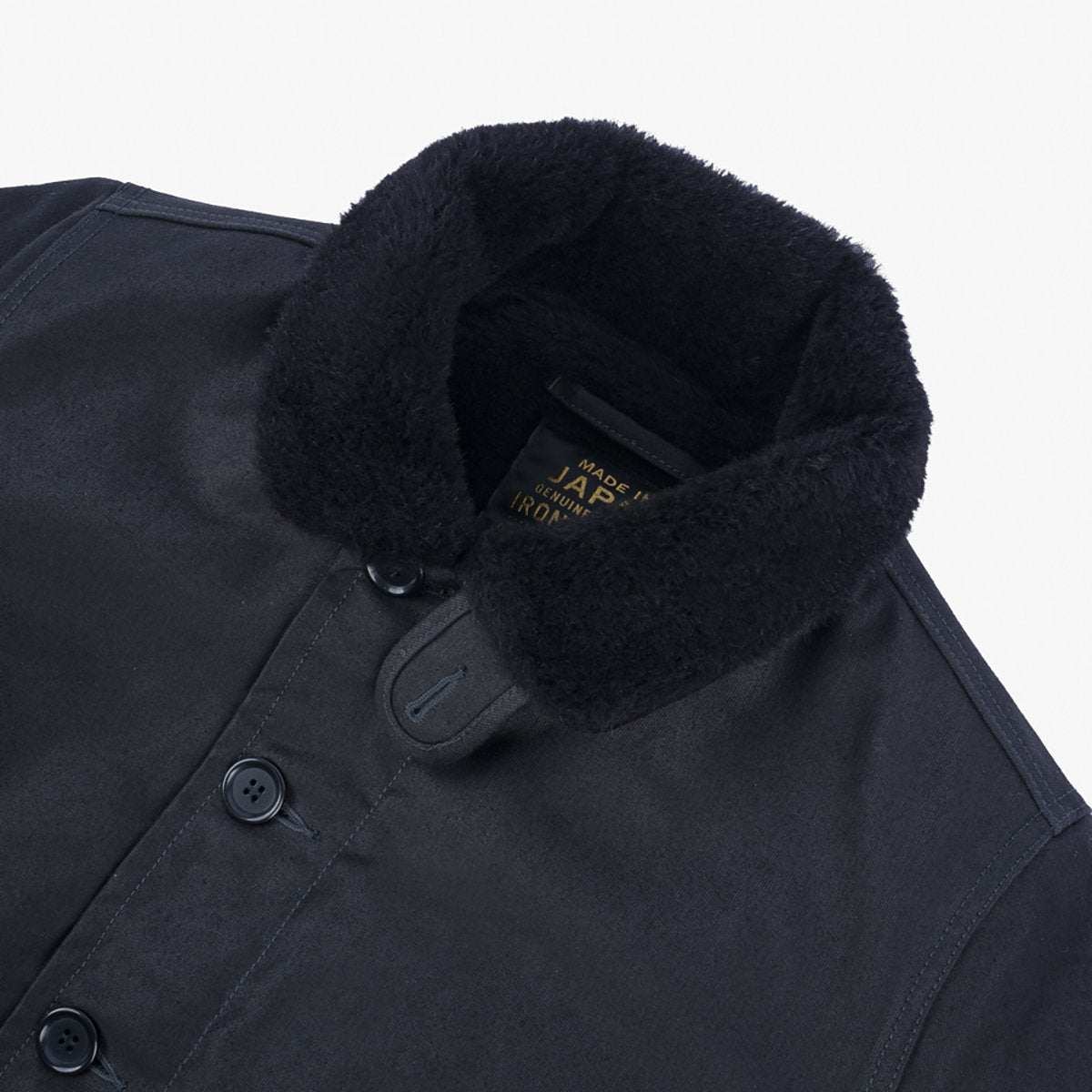 IHM-35-BLK - Oiled Whipcord N1 Deck Jacket - Black