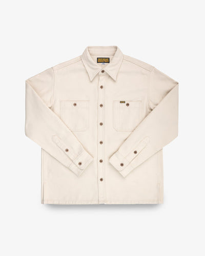 IHSH-423-IVO - 13oz Oxford Cloth Work Overshirt - Ivory