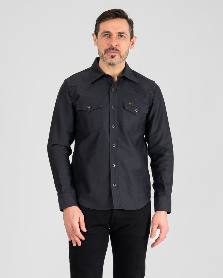 Iron Heart IHSH-426 moleskin western shirt - worn fit view