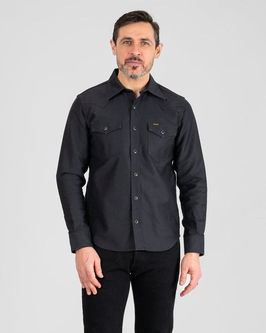 Iron Heart IHSH-426 moleskin western shirt - worn fit view