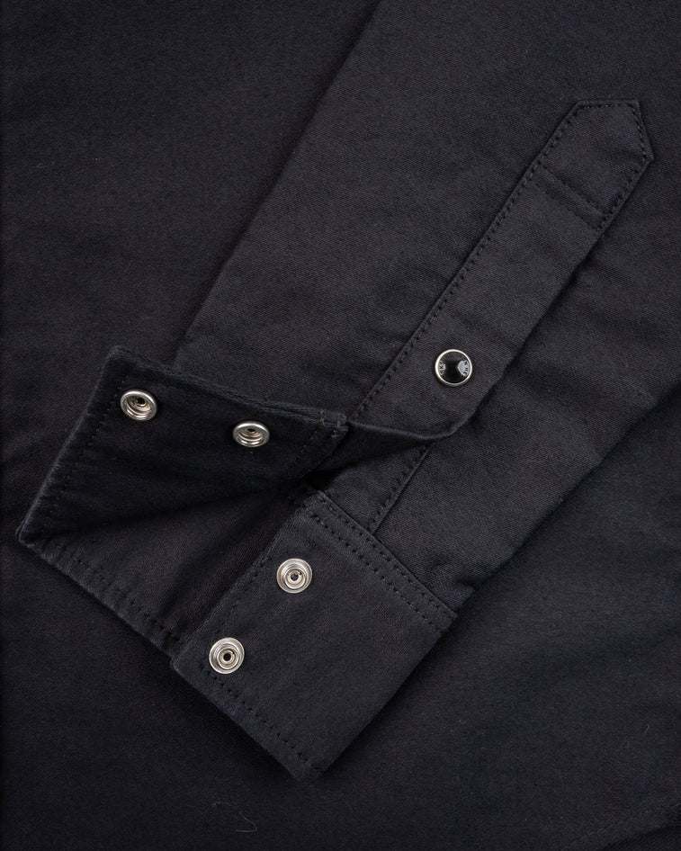 IHSH-426-12oz Military Moleskin Western Shirt - Black