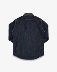 IHSH-427-IND Iron Heart 16oz Selvedge Denim CPO Shirt  - INDIGO