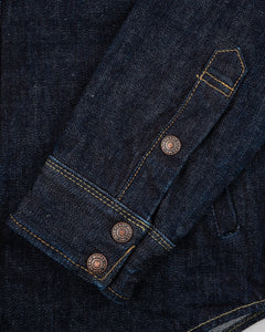 IHSH-427-IND Iron Heart 16oz Selvedge Denim CPO Shirt  - INDIGO