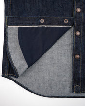 Load image into Gallery viewer, IHSH-427-IND Iron Heart 16oz Selvedge Denim CPO Shirt  - INDIGO