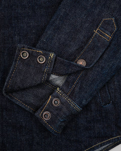 IHSH-427-IND Iron Heart 16oz Selvedge Denim CPO Shirt  - INDIGO