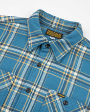 Load image into Gallery viewer, IHSH-435-BLU - Ultra Heavy Flannel American Check Work Shirt - Blue
