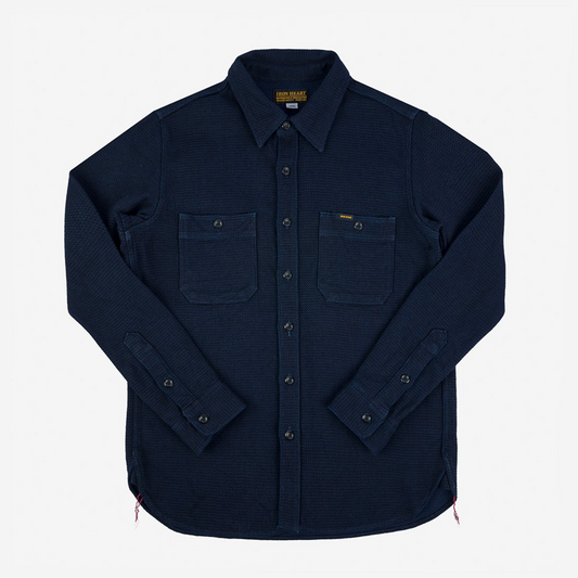IHSH-380-IND 12oz Dobby Cloth Work Shirt - Indigo