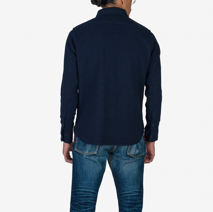 IHSH-380-IND 12oz Dobby Cloth Work Shirt - Indigo