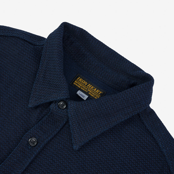 IHSH-380-IND 12oz Dobby Cloth Work Shirt - Indigo