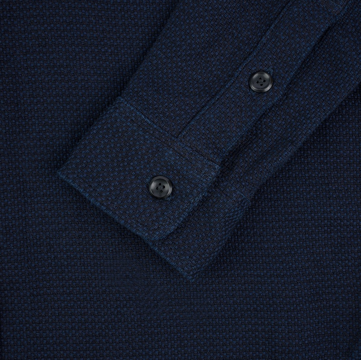 IHSH-380-IND 12oz Dobby Cloth Work Shirt - Indigo