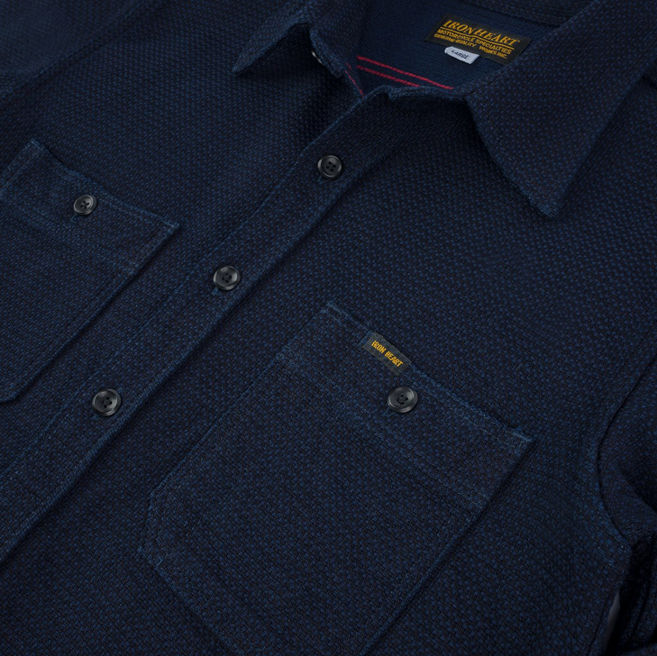 IHSH-380-IND 12oz Dobby Cloth Work Shirt - Indigo