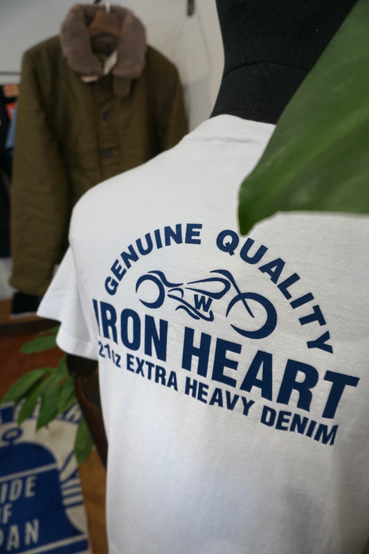 Iron Heart 7.5oz Loopwheel T-Shirt WHITE