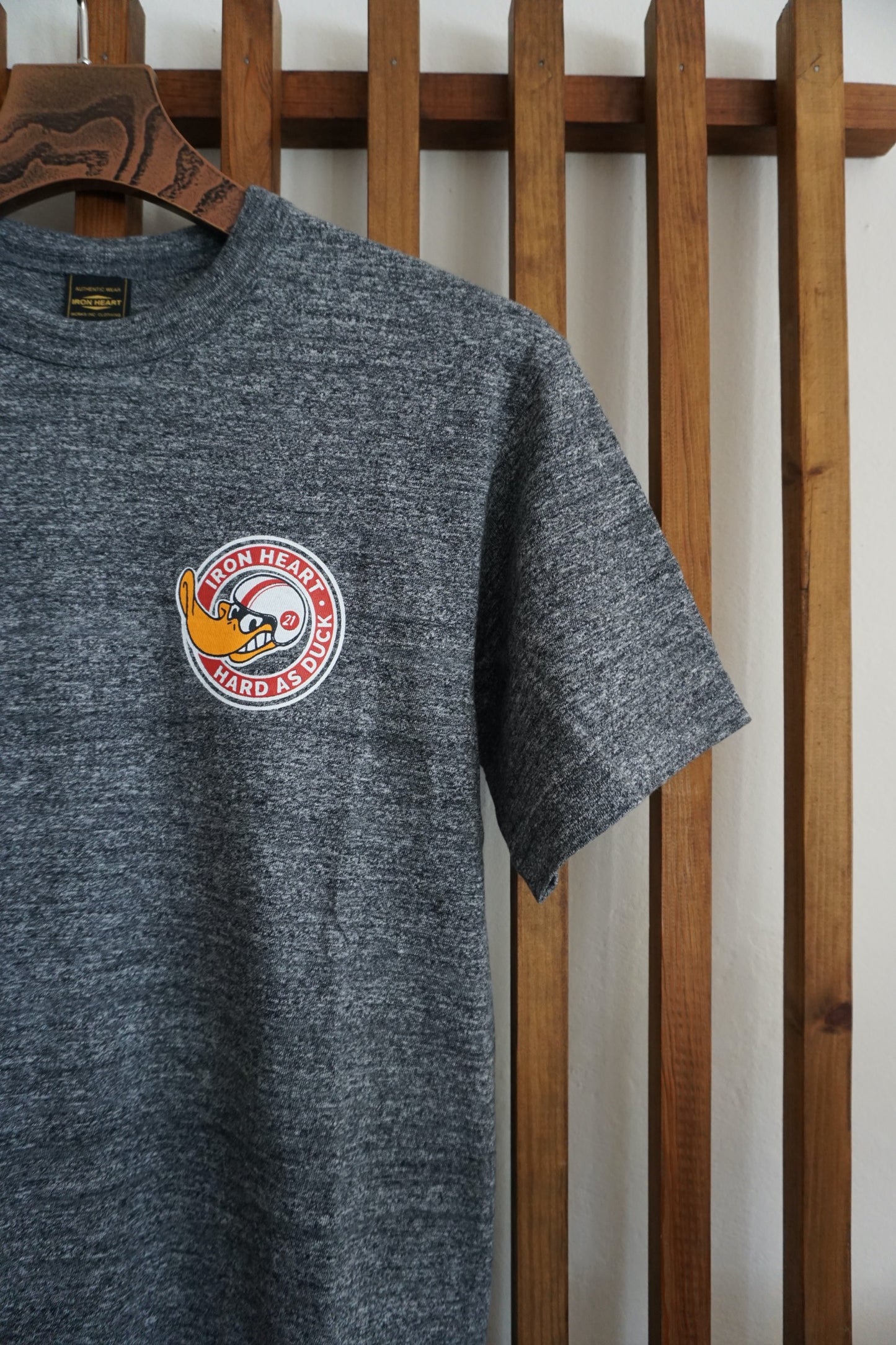 Iron Heart 7,5oz Loopwheel T-Shirt mit Rundhalsausschnitt „Hard as Duck“ 
