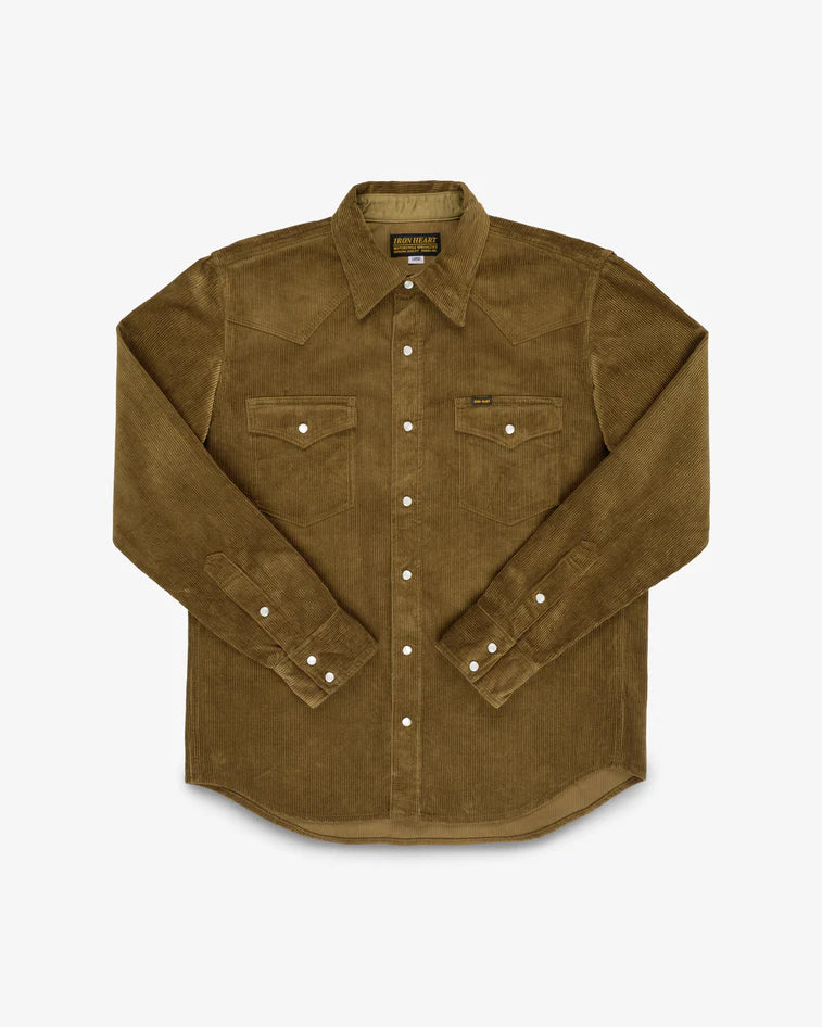 IHSH-398-CAM Iron Heart 11oz Corduroy Western - Camel