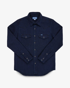 Iron Heart Kersey Indigo blue shirt made in Japan, IHSH-208.