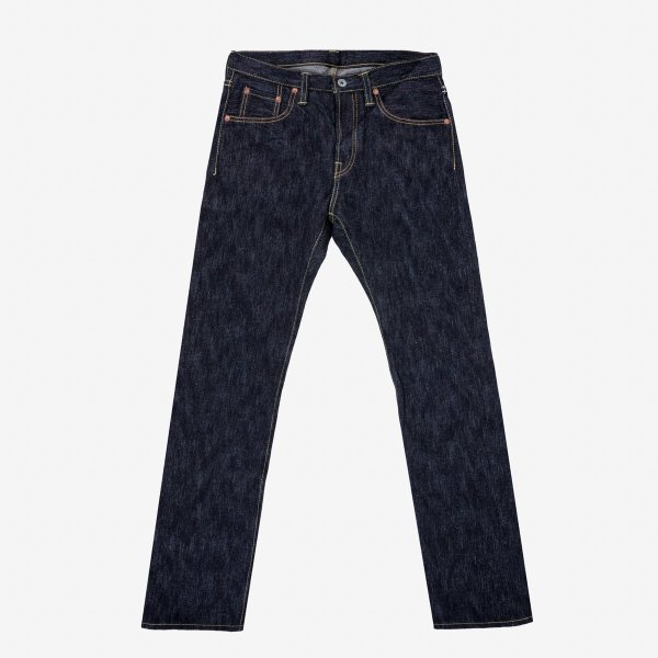 Iron Heart IH-555S-SLB 16oz slubby selvedge denim jeans indigo slim cut front view