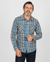 Load image into Gallery viewer, IHSH-442-SAX Iron Heart 9oz Selvedge Work Shirt - Sax Blue