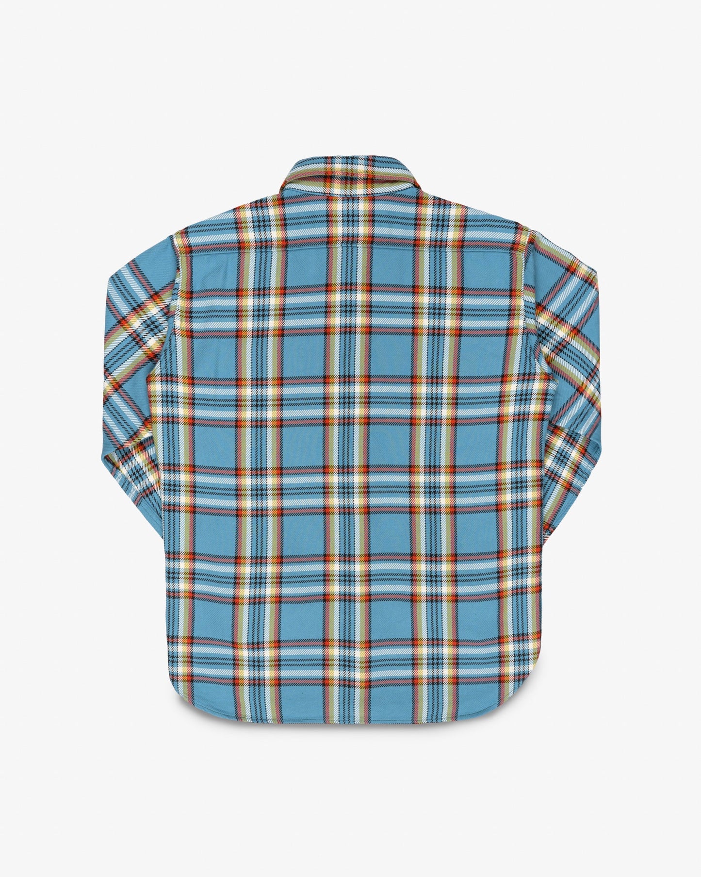 IHSH-442-SAX Iron Heart 9oz Selvedge Work Shirt - Sax Blue