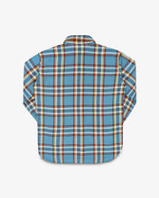 Load image into Gallery viewer, IHSH-442-SAX Iron Heart 9oz Selvedge Work Shirt - Sax Blue