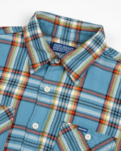 Load image into Gallery viewer, IHSH-442-SAX Iron Heart 9oz Selvedge Work Shirt - Sax Blue