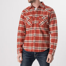 Load image into Gallery viewer, Iron Heart Ultra Heavy Vintage Check Western Shirt - Orange