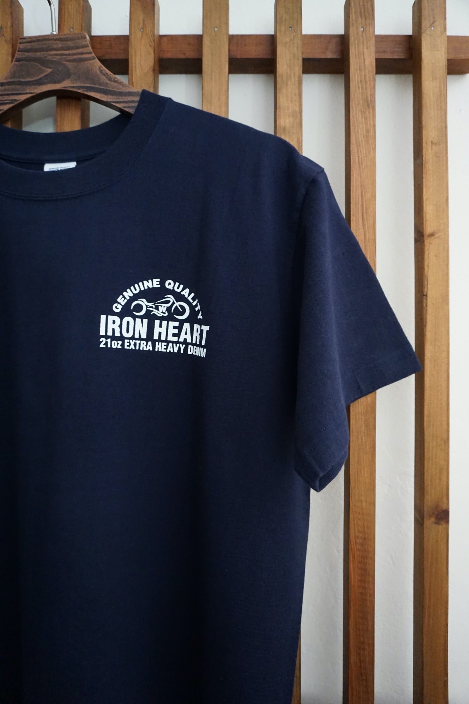 Iron Heart 7.5oz Loopwheel T-Shirt NAVY – Aitora Store