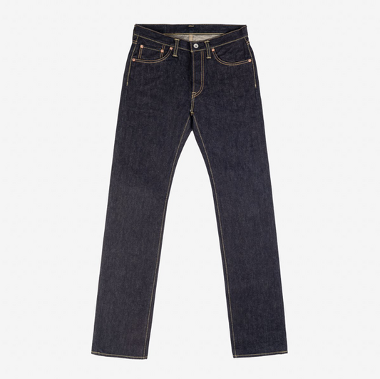 Iron Heart IH-666S-14 14oz Japanese selvedge denim jeans indigo slim straight fit front view