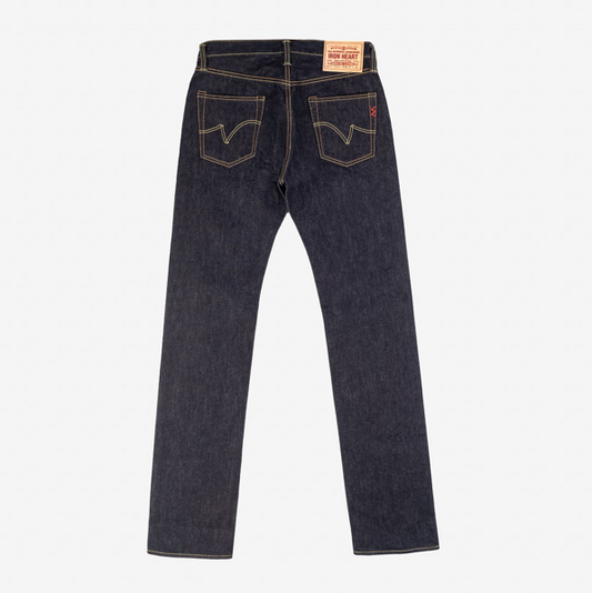 Iron Heart IH-666S-14 14oz selvedge jeans indigo slim straight fit back view