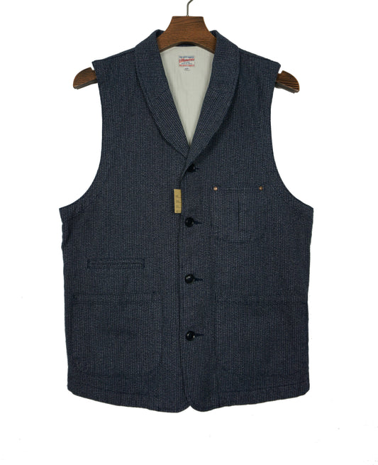 MOMOTARO Covert Twill Vest Navy 04-034