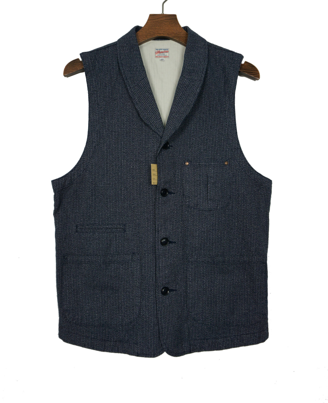 MOMOTARO Covert Twill Vest Grey 04-034